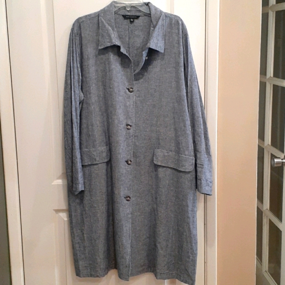 NWT lightweight long blazer(or button up dress )
